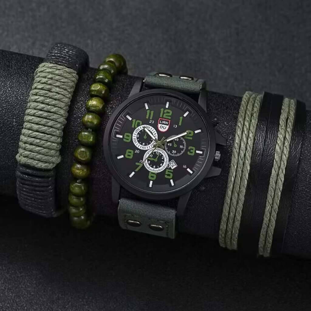 4 adet/takım erkekler spor saa - Leather Watch Band Men incelemesi ve fiyatı