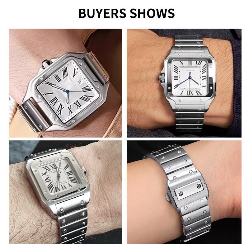Paslanmaz Çelik Saat Kayışı Er - Cartier Watch Santos incelemesi ve fiyatı